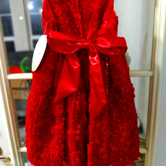 American Princess Red Sequined Dress Formal NWT sz 5  and 7 available - Picture 4 of 8